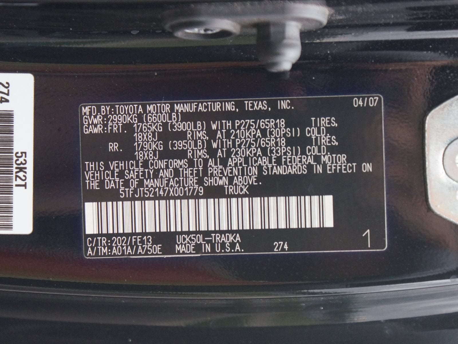 2007 Toyota Tundra Base