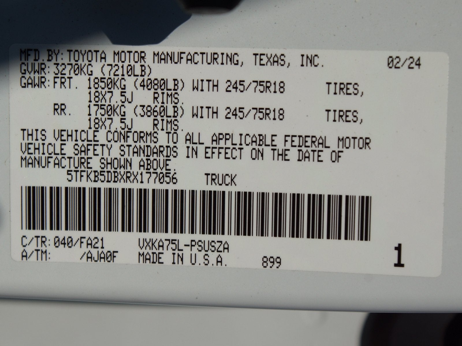 2024 Toyota Tundra 4WD SR