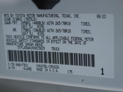 2022 Toyota Tundra 2WD SR5