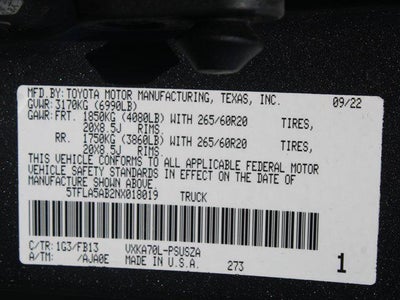 2022 Toyota Tundra 2WD SR5