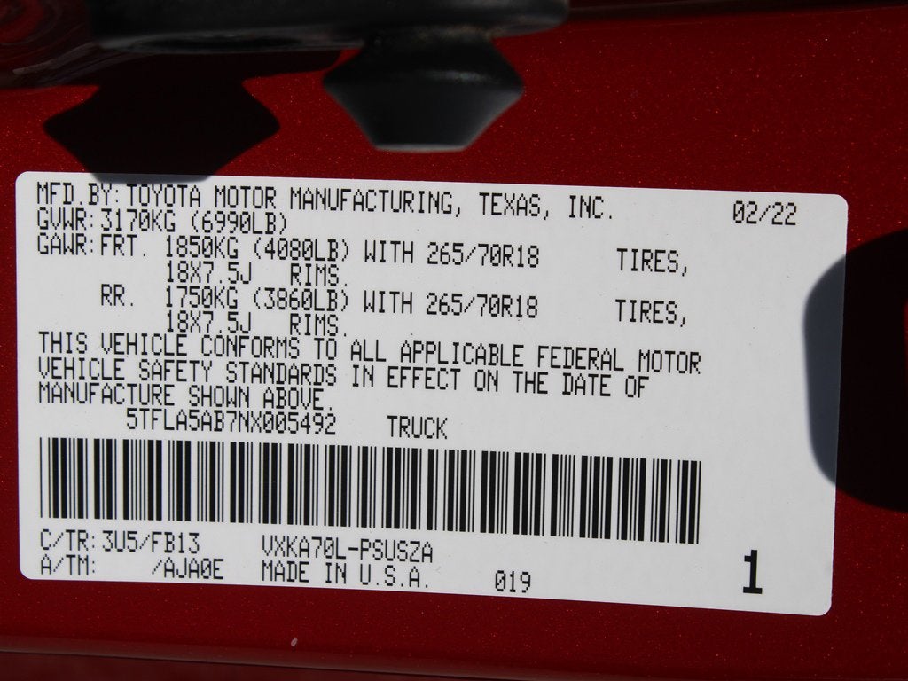 2022 Toyota Tundra 2WD SR5