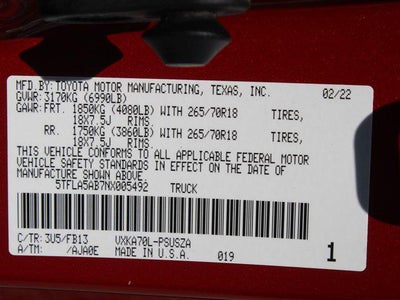 2022 Toyota Tundra 2WD SR5