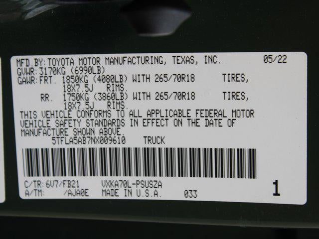 2022 Toyota Tundra 2WD SR5