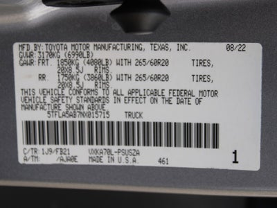 2022 Toyota Tundra 2WD SR5