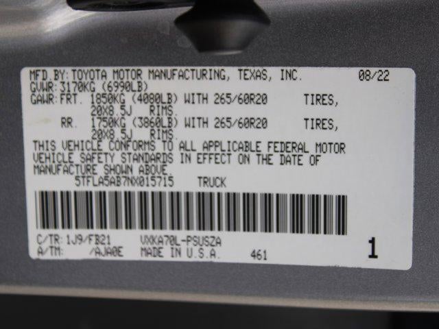 2022 Toyota Tundra 2WD SR5