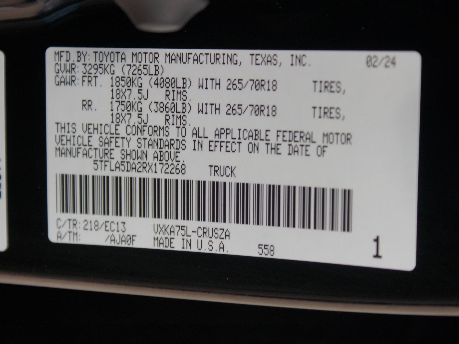 2024 Toyota Tundra 4WD SR5