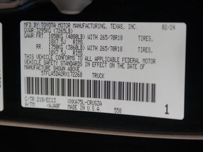 2024 Toyota Tundra 4WD SR5