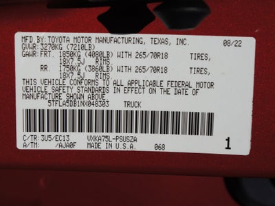 2022 Toyota Tundra 4WD SR5