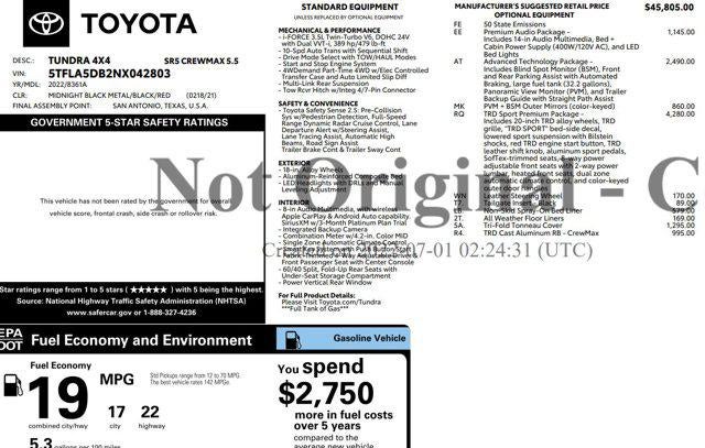 2022 Toyota Tundra 4WD SR5