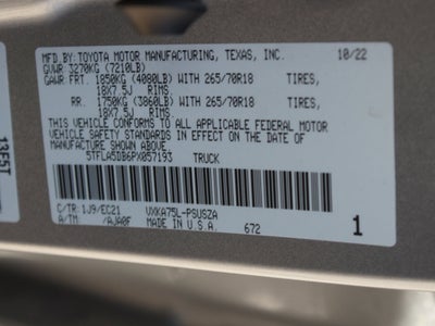 2023 Toyota Tundra 4WD SR5