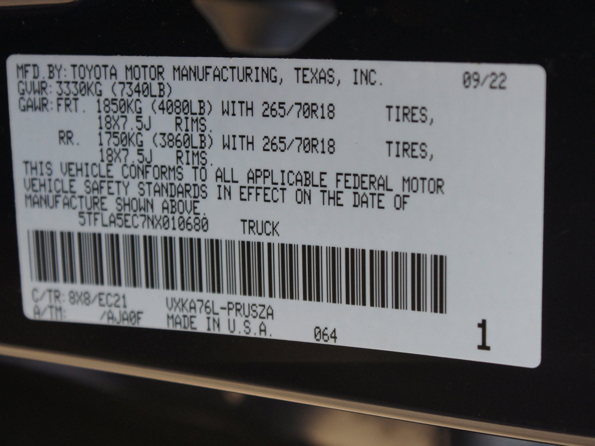 2022 Toyota Tundra 4WD SR5