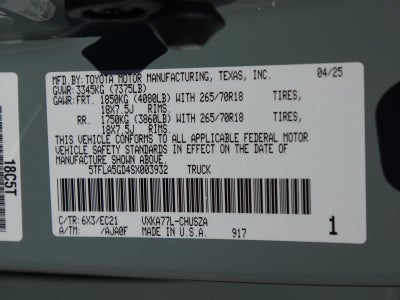 2025 Toyota Tundra 4WD SR5
