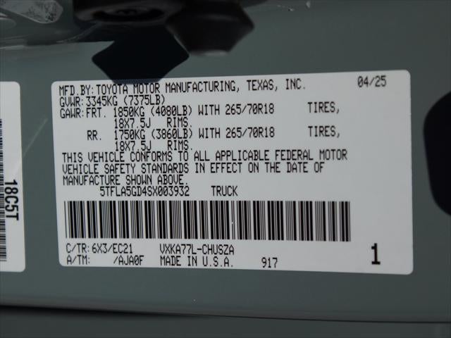 2025 Toyota Tundra 4WD SR5