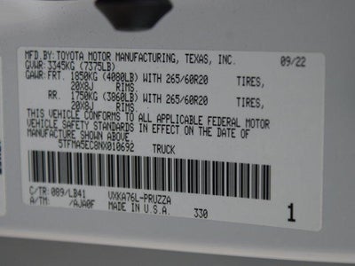 2022 Toyota Tundra 4WD 1794 Edition