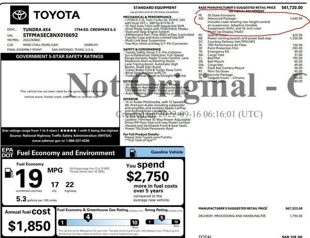 2022 Toyota Tundra 4WD 1794 Edition