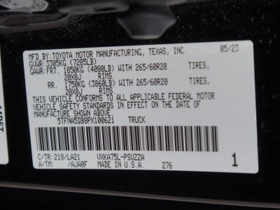 2023 Toyota Tundra 4WD Platinum