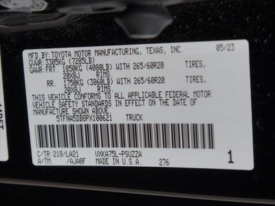2023 Toyota Tundra 4WD Platinum