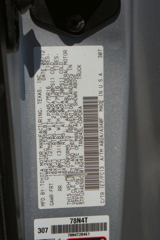 2012 Toyota Tacoma Base