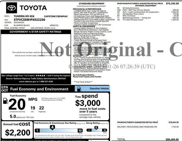 2023 Toyota Tundra 4WD Capstone Hybrid