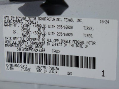2025 Toyota Tundra 4WD Limited