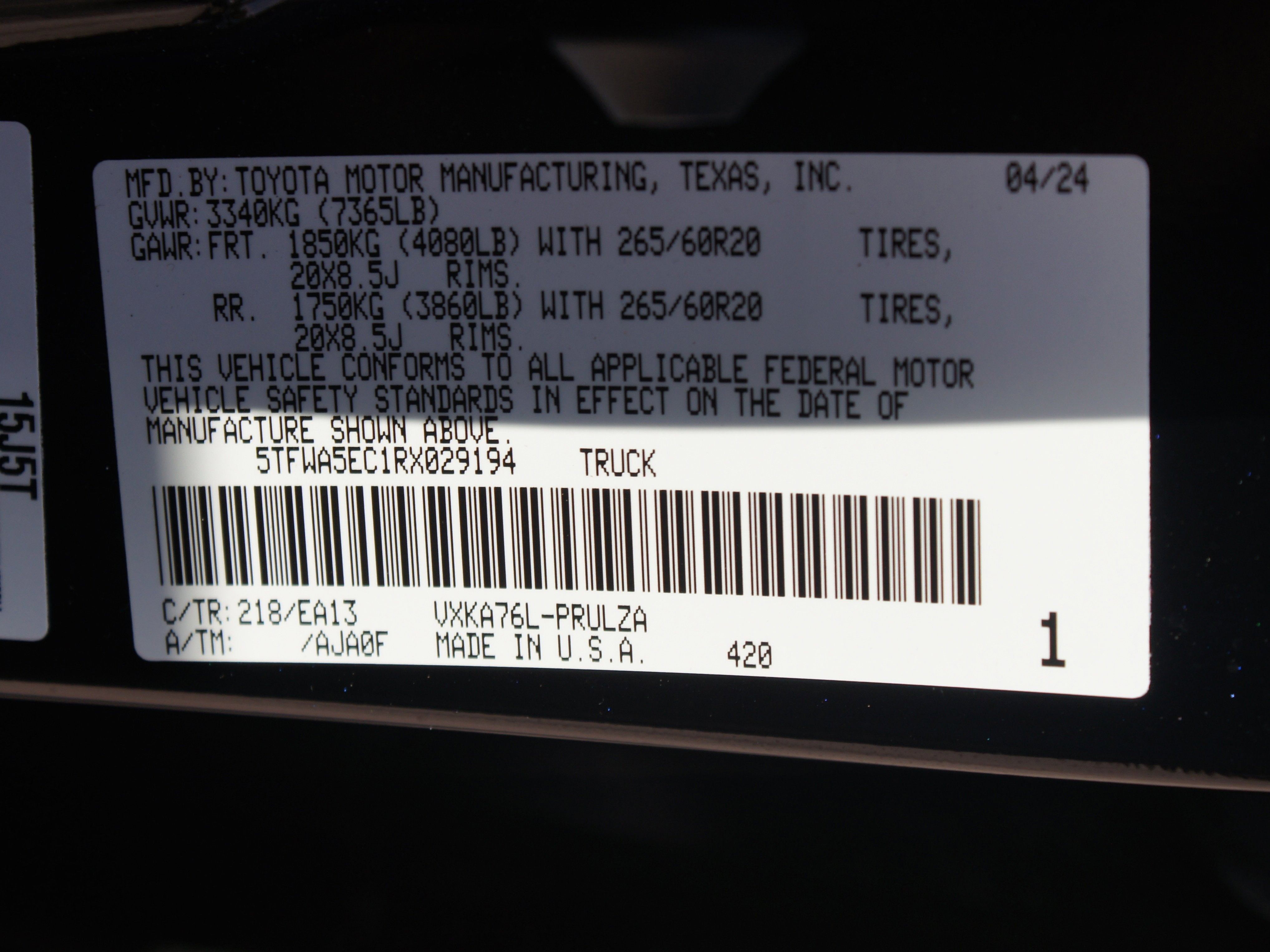 2024 Toyota Tundra 4WD Limited