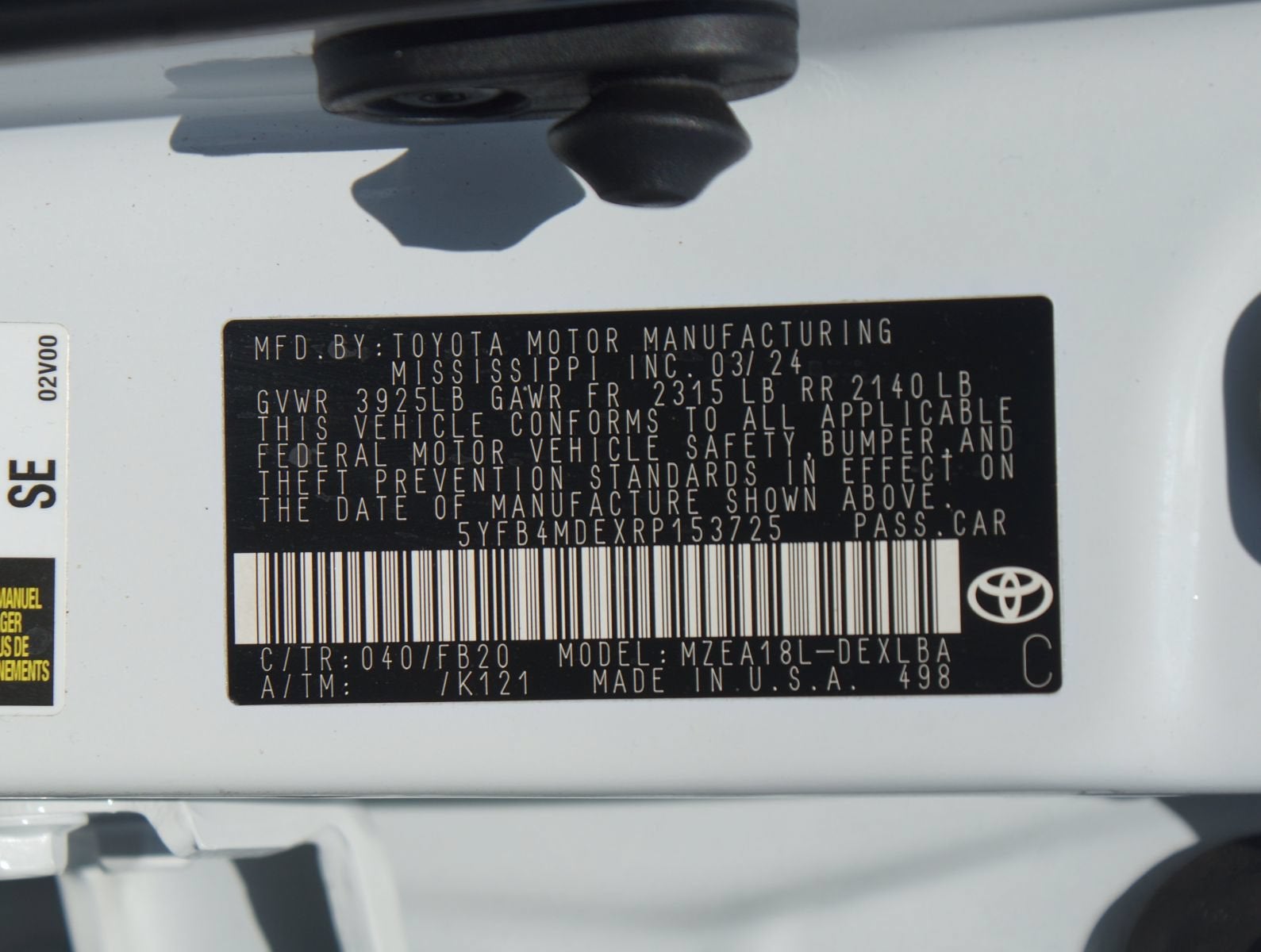 2024 Toyota Corolla LE