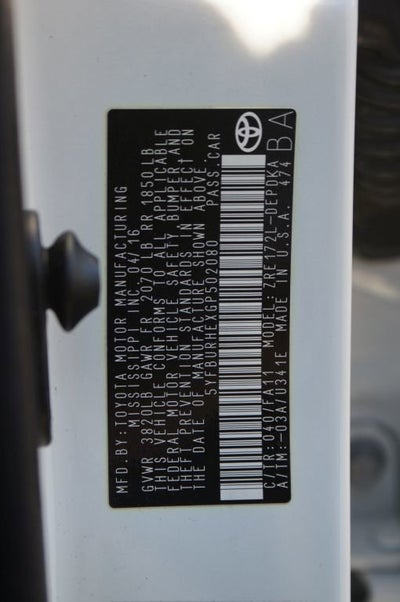 2016 Toyota Corolla L