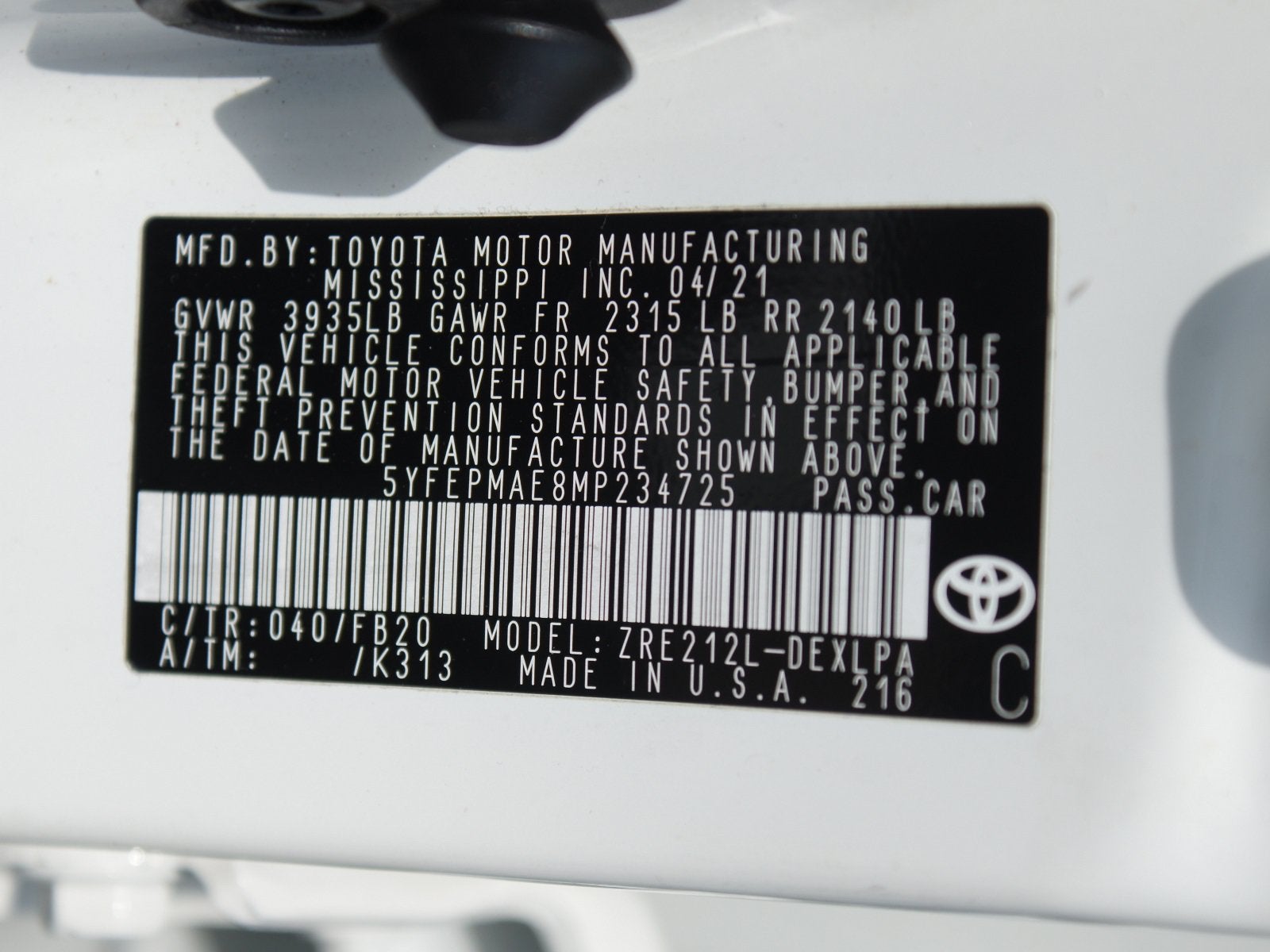 2021 Toyota Corolla LE
