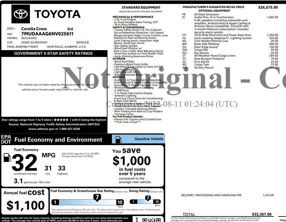 2022 Toyota Corolla Cross XLE