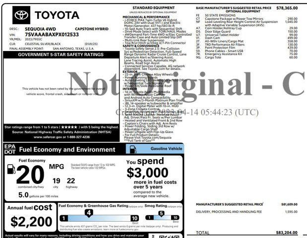 2023 Toyota Sequoia Capstone