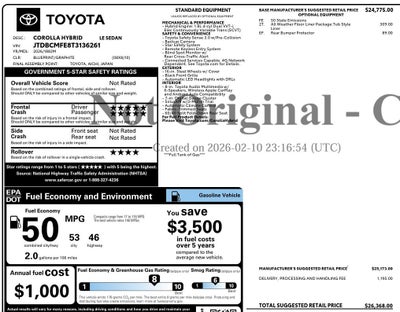 2026 Toyota Corolla Hybrid LE