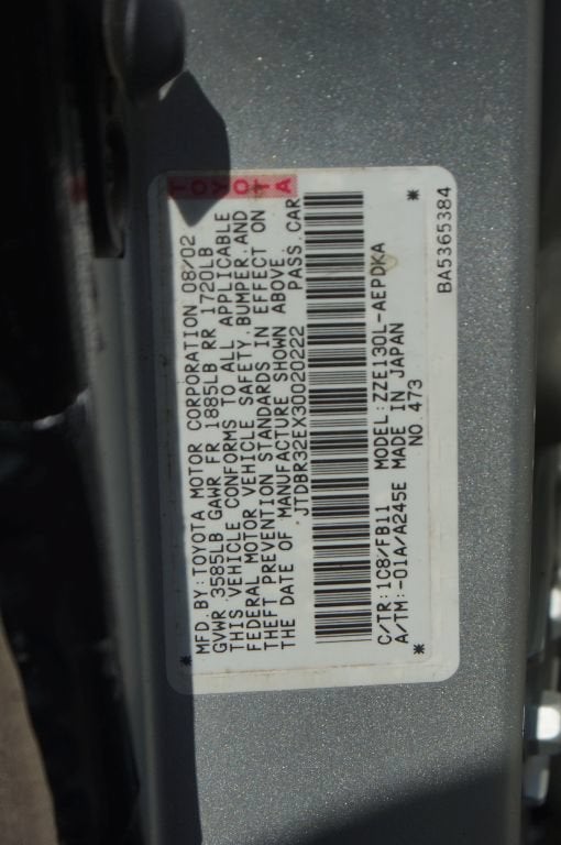 2003 Toyota Corolla Base