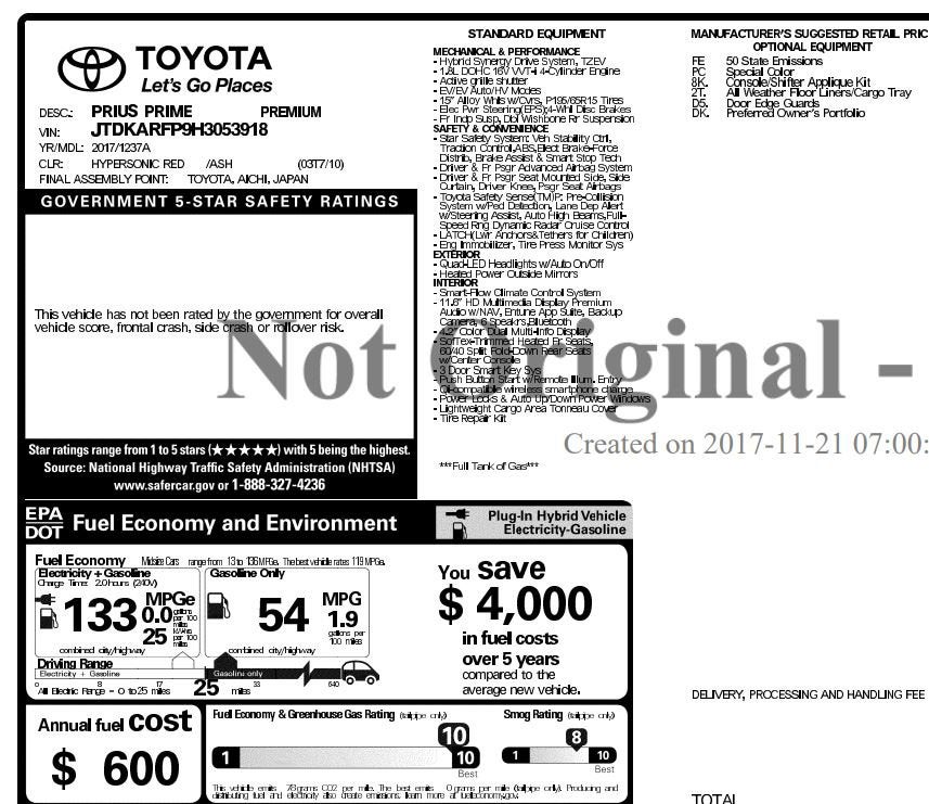 2017 Toyota Prius Prime Premium