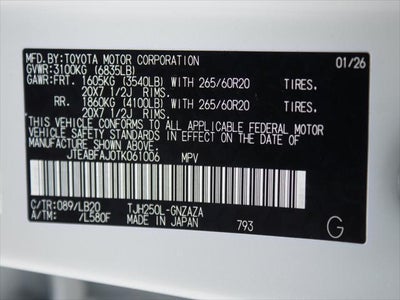 2026 Toyota Land Cruiser BASE