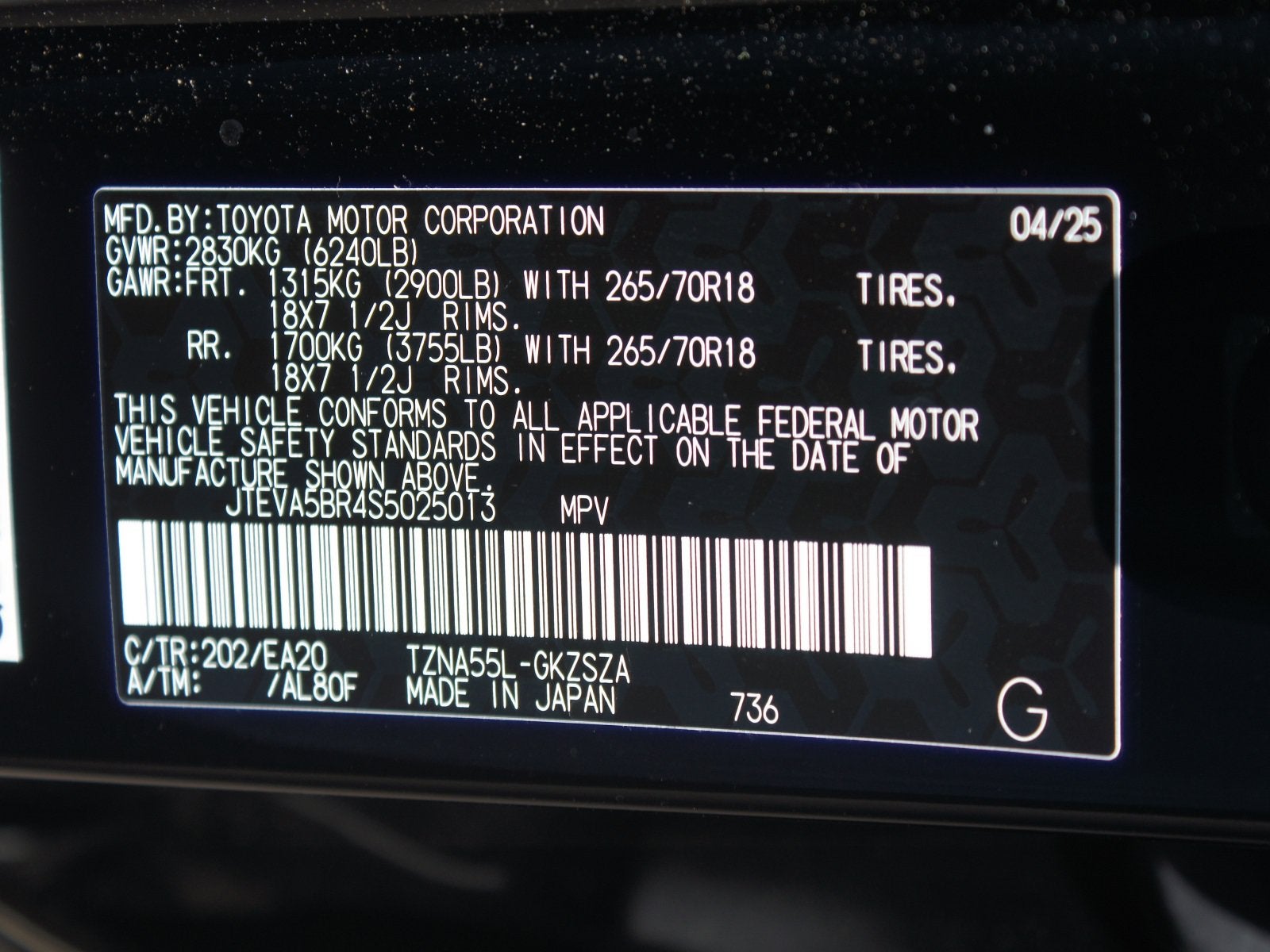 2025 Toyota 4Runner TRD Off Road Premium