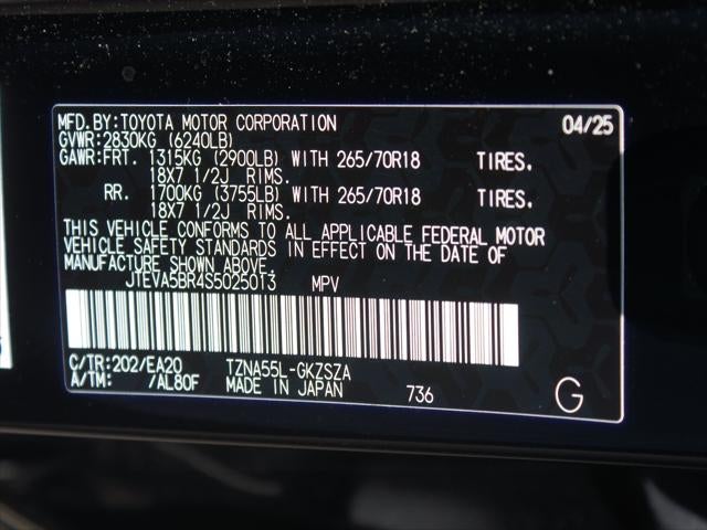 2025 Toyota 4Runner TRD Off Road Premium