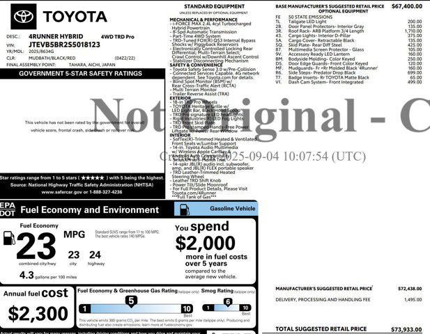 2025 Toyota 4Runner Hybrid TRD Pro