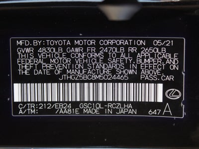 2021 Lexus RC RC 350 F SPORT