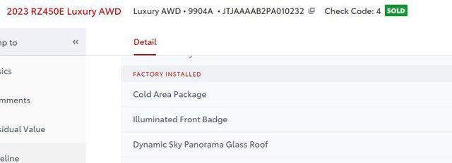 2023 Lexus RZ RZ 450e Luxury