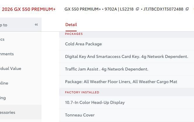 2026 Lexus GX GX 550 Premium+