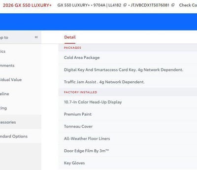 2026 Lexus GX GX 550 Luxury+