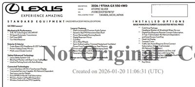 2026 Lexus GX GX 550 Luxury+