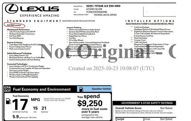 2025 Lexus GX GX 550 Luxury+