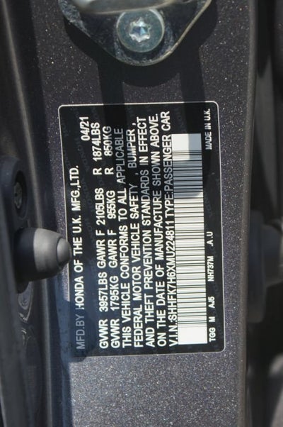2021 Honda Civic Hatchback EX