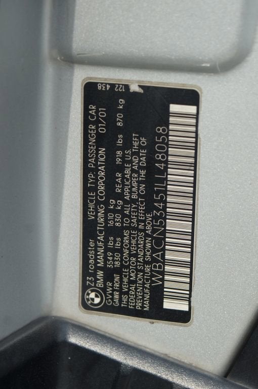 2001 BMW Z3 3.0i