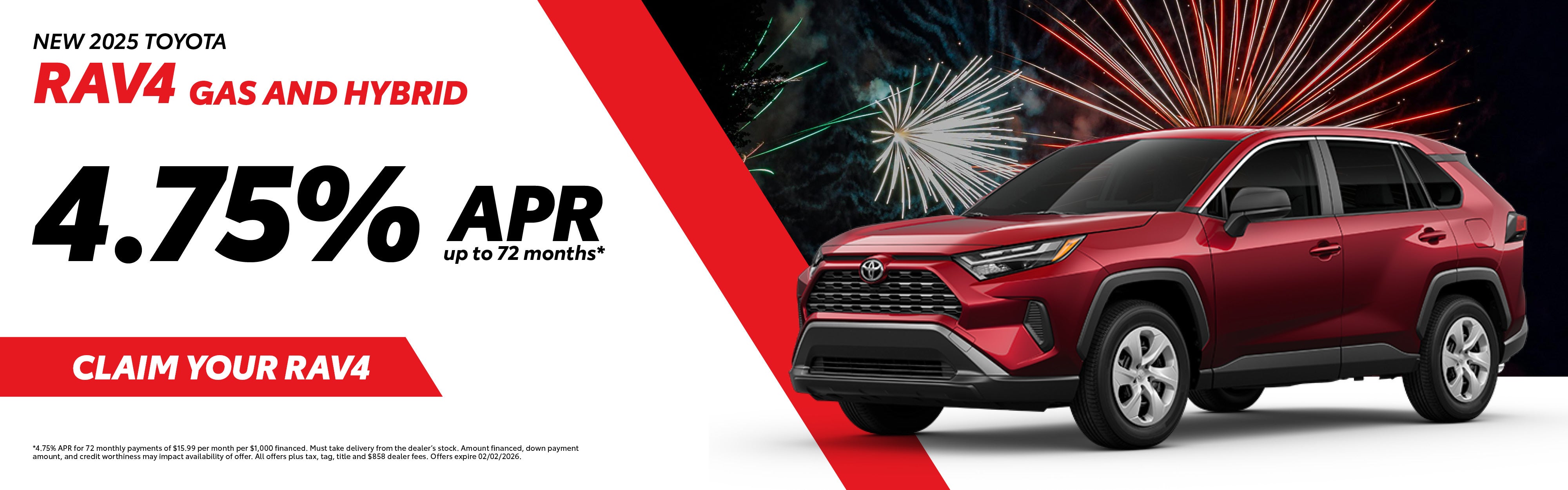 New 2025 Toyota RAV4 Gas and Hybrid