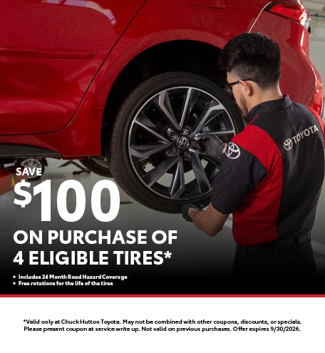 Save $100 on Purchase of 4 Eligible Tires