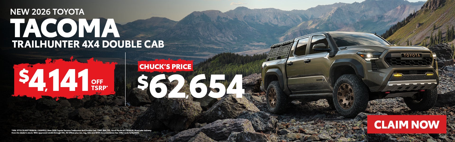 New 2026 Toyota Tacoma Trailhunter 4x4 Double Cab