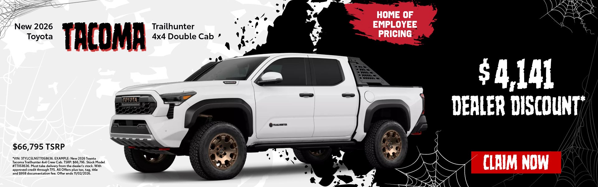 New 2026 Toyota Tacoma Trailhunter 4x4 Double Cab