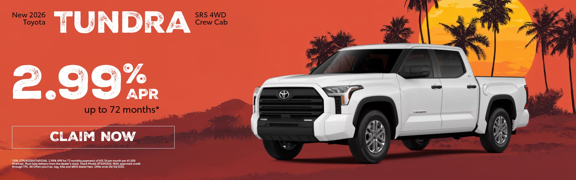New 2026 Toyota Tundra SR5 4WD Crew Cab
